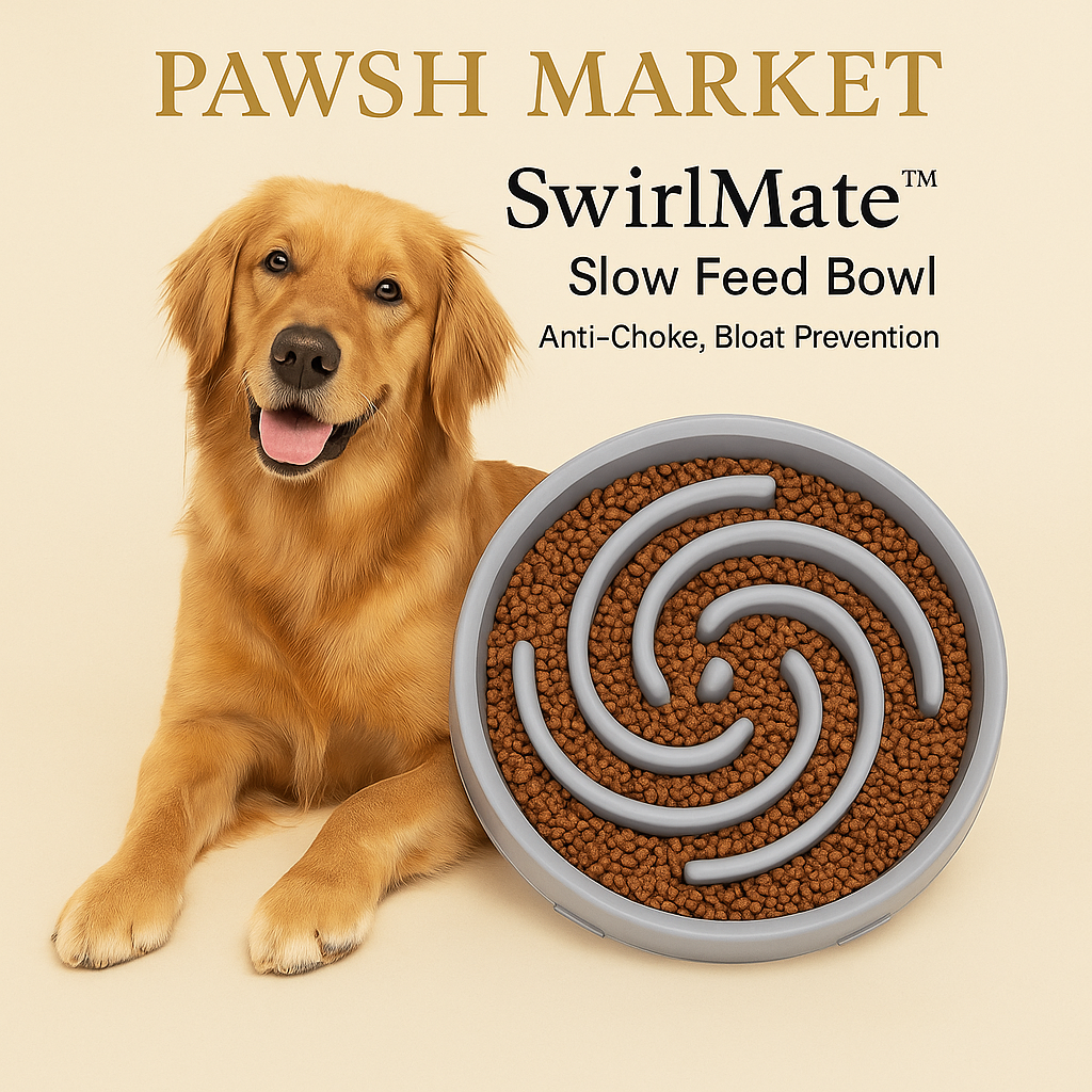 SwirlMate™ – Slow Feed Dog Bowl, Anti-Choke & Bloat Prevention Feeder
