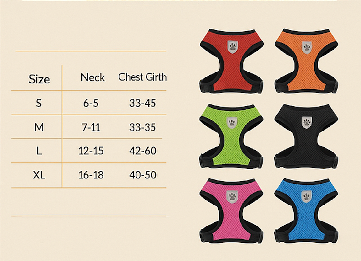 Reflective Comfort Harness™ – Adjustable, No-Pull, Breathable, Reflective