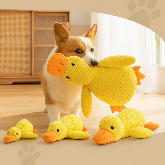 QuackPal Plush Duck™ – Squeaky, Bite-Resistant Dog Toy