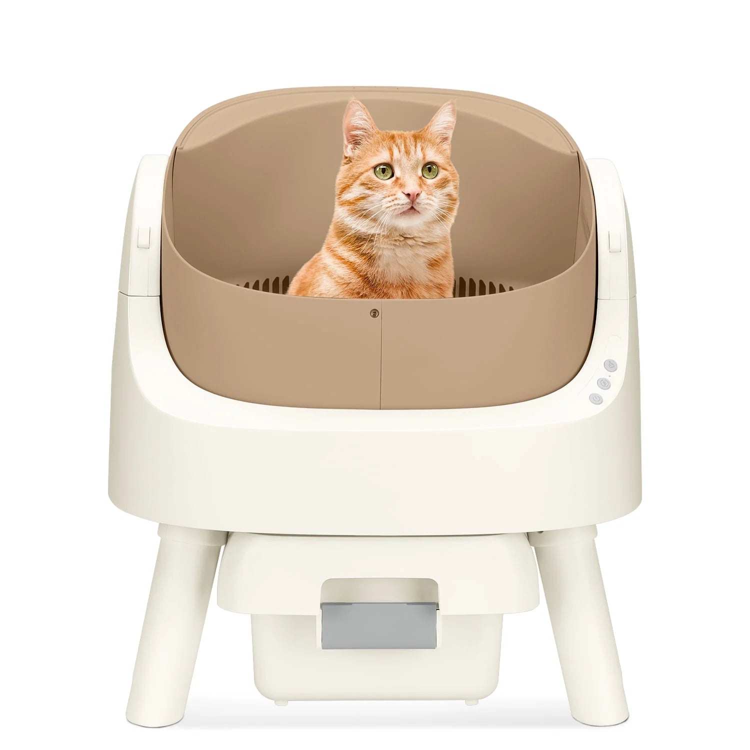 Pawsh AutoClean Litter Box, Open-Top Multi-Cat Design With Safety Sensors and Low-Maintenance Waste System